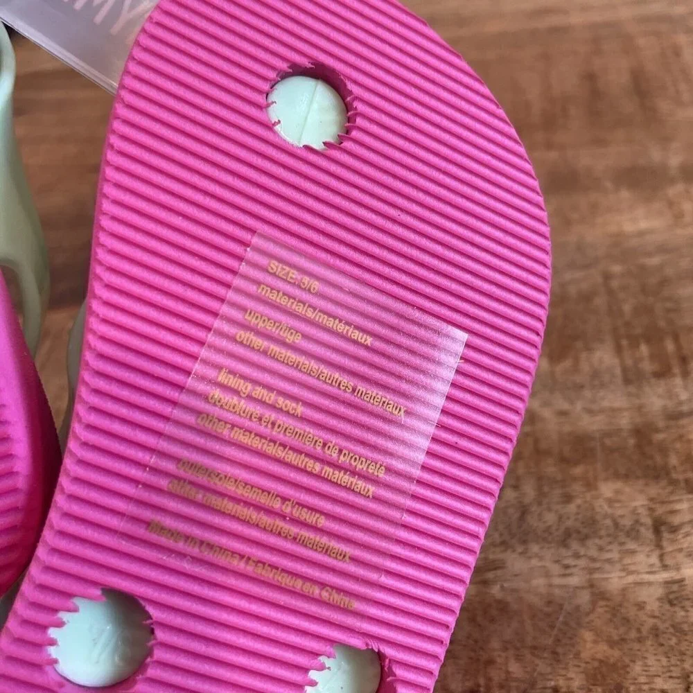 Gymboree Watermelon Flip Flops Toddler Size 5/6 Summer Beach Pool Backyard Fun